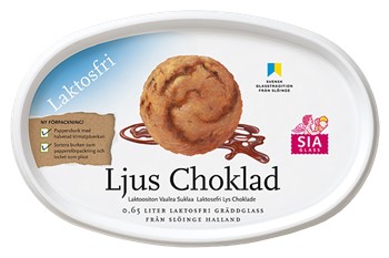 Laktosfri Ljus Choklad Gräddglass